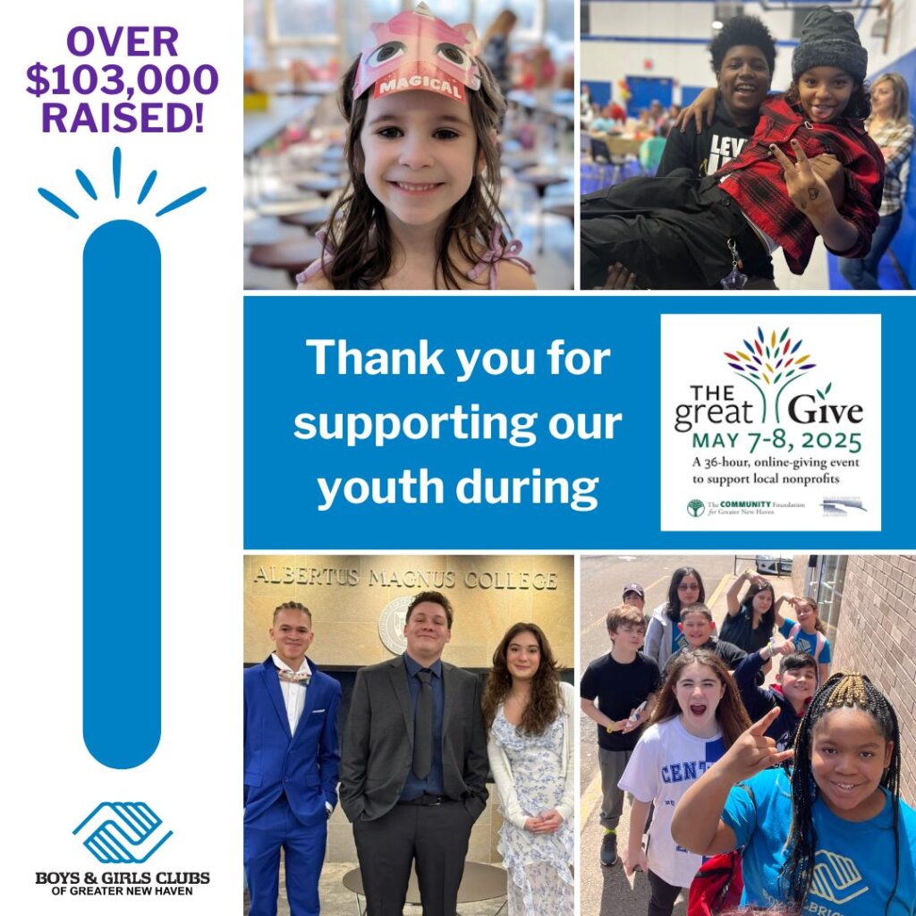 Thank you for supporting our youth during the Great Give! Over 103,000 raised.